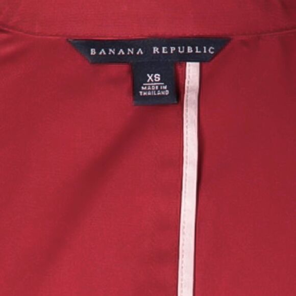 Banana Republic Women's Jacket Red Button Pockets Lightweight Safari Canvas XS - Picture 3 of 7